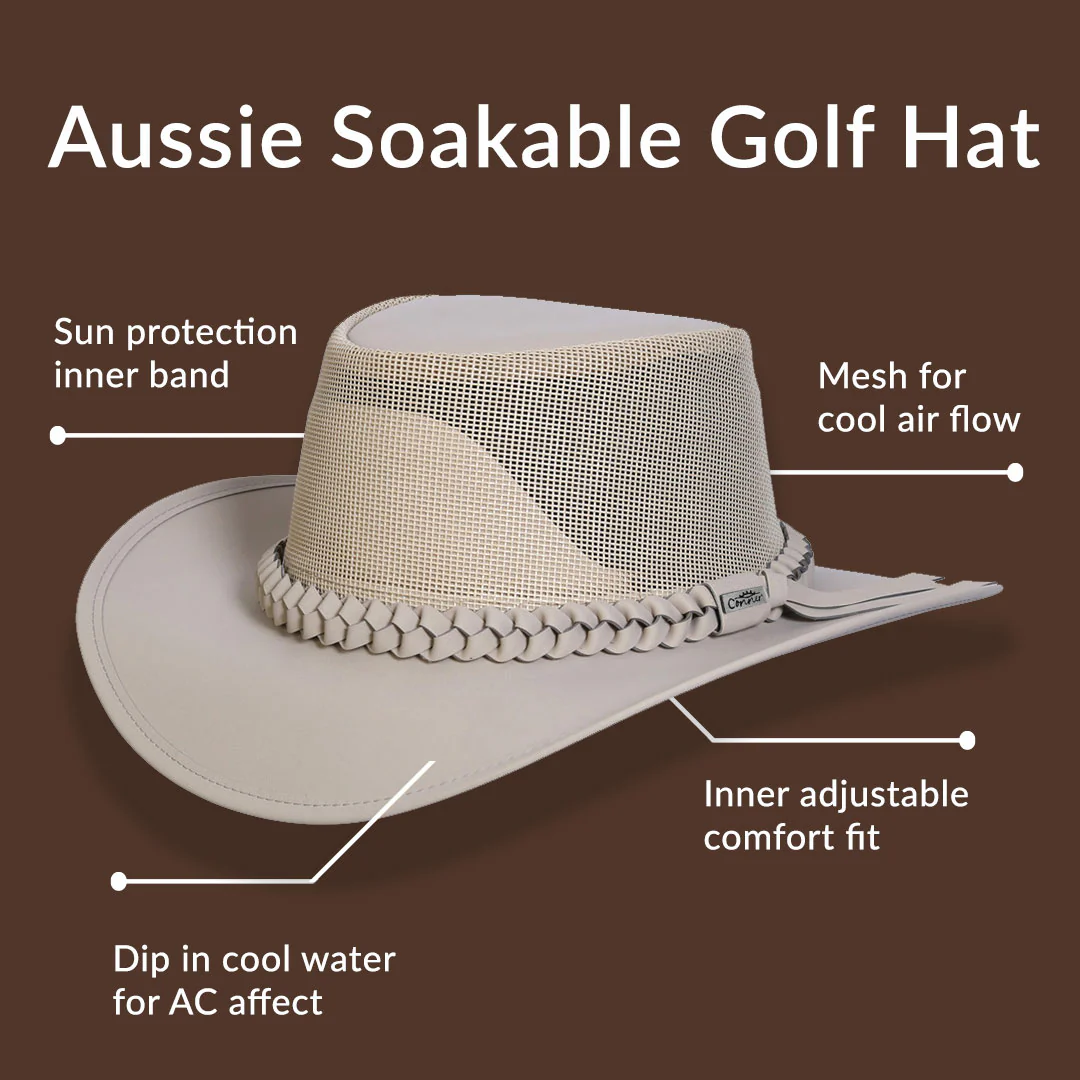 Aussie Golf Soakable Mesh Hat - Image 7