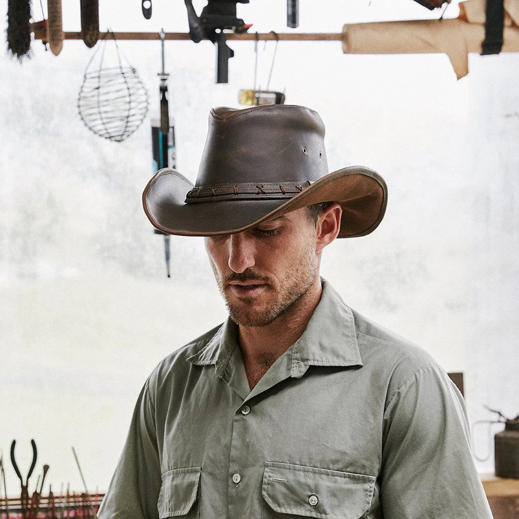 High Sierra Shapeable Leather Hat - Image 4
