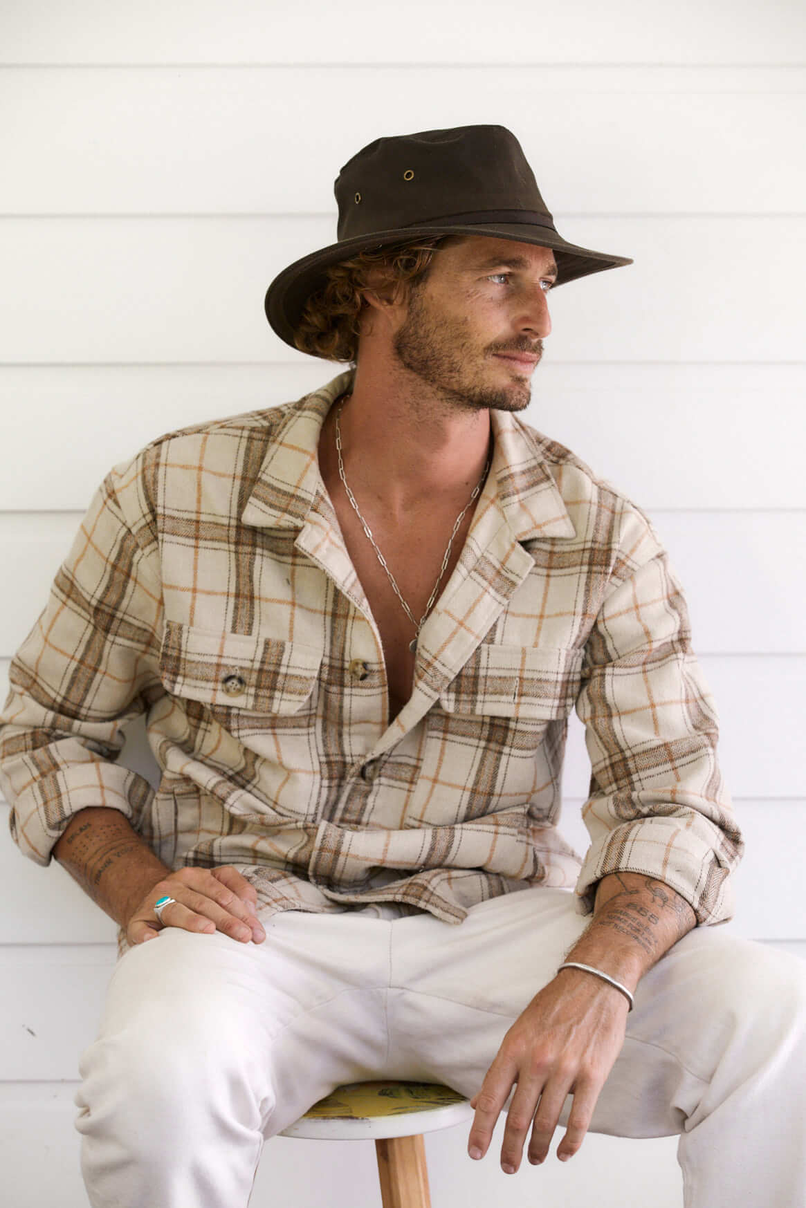 Portland Waxed Cotton Rain Hat - Image 7