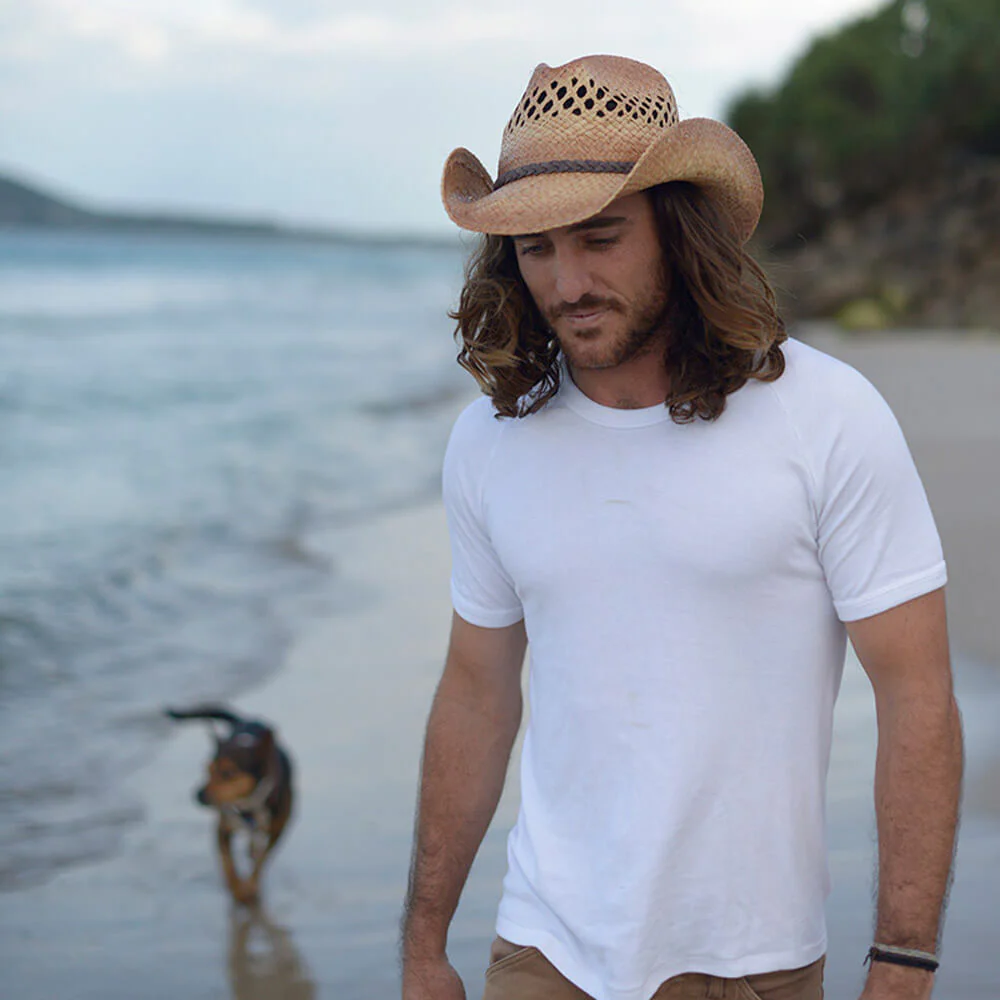 Tex Western Straw Shapeable Cowboy Hat - Image 5